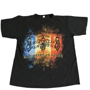 Slipknot 2009 "All Hope Is Gone" World Tour T-shirt Iowa Graphic Vintage Metal L